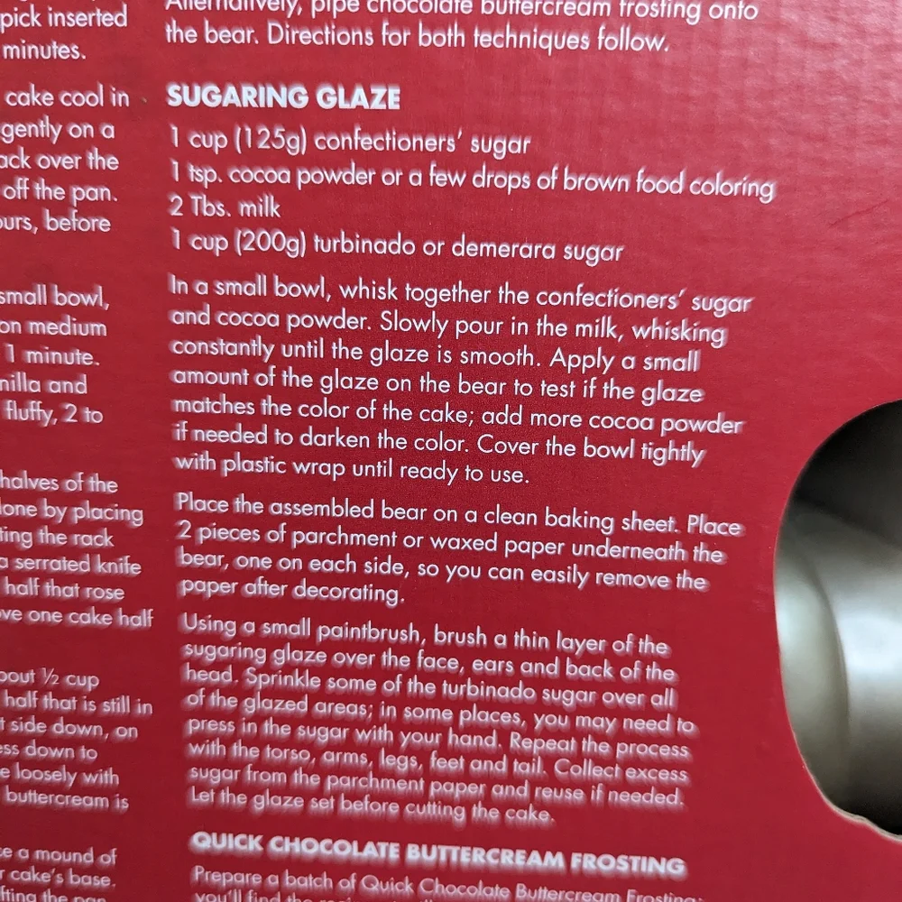 Williams Sonoma Build A Bear Cake Pan-New, Box Is Damaged